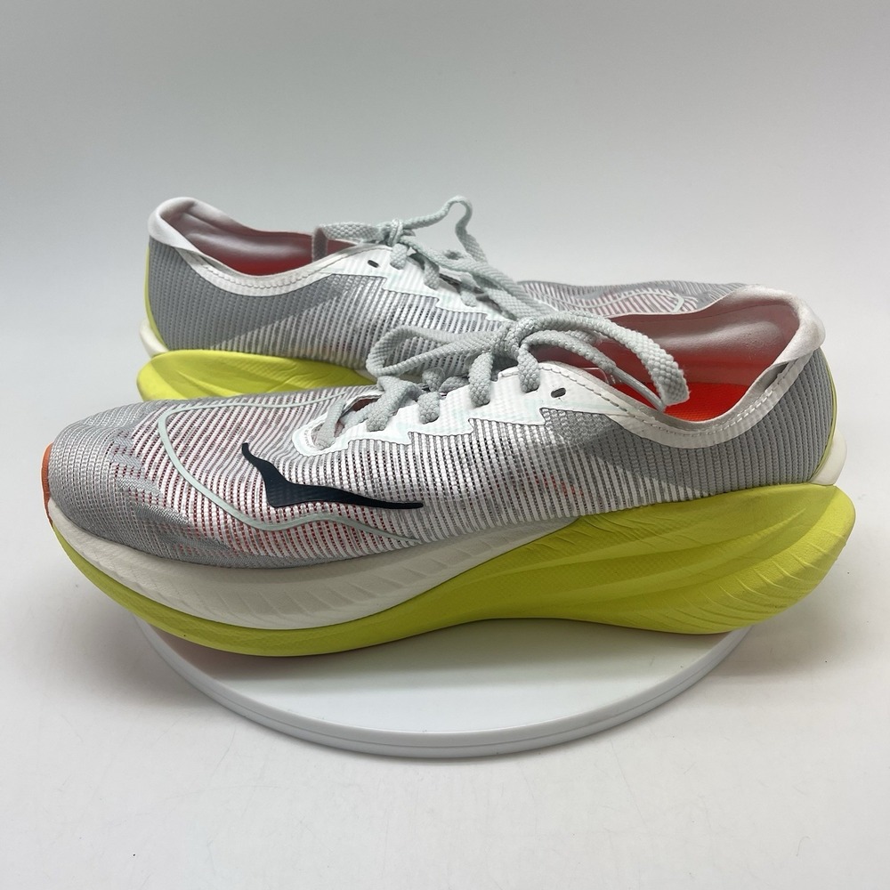 Hoka One One Sneakers Mens 9.5 D Mach X 2 1155119 FCT White Running Shoes - Picture 7 of 10
